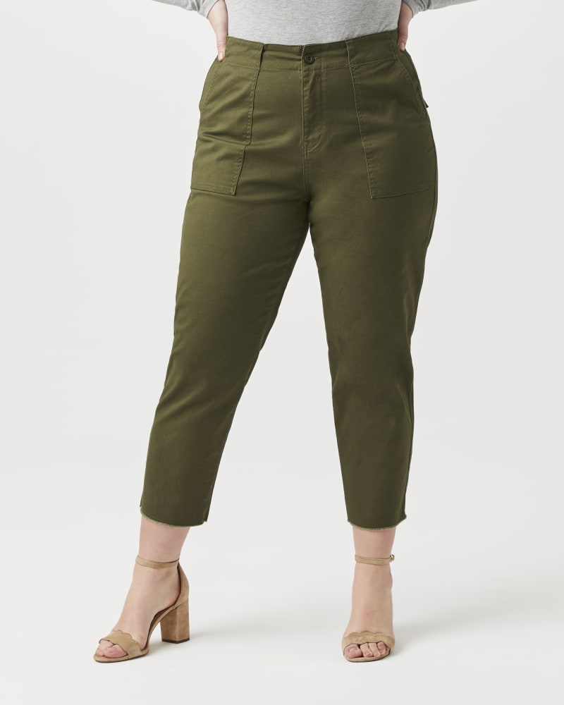Front of plus size Cynthia Cropped Utility Pant by Molly&Isadora | Dia&Co | dia_product_style_image_id:152163